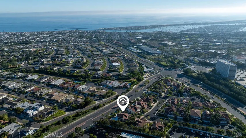 Near the ocean, Newport bay, Newport Center medical, financial centers and Fashion Island.