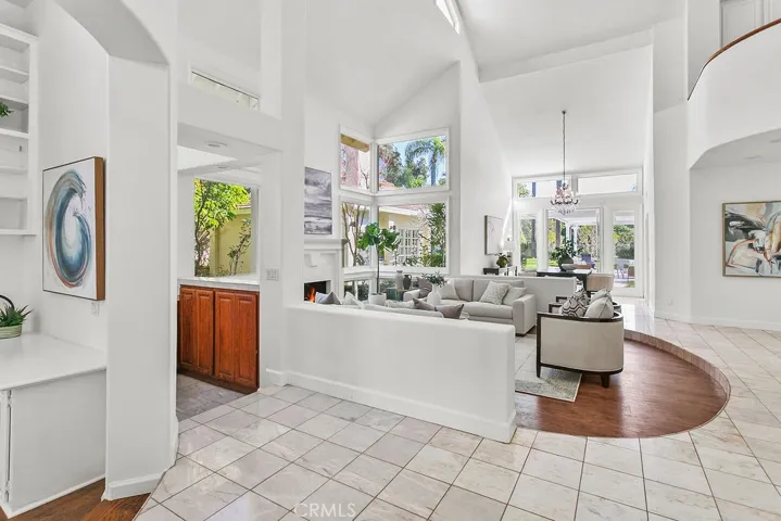 View as you enter the house from the front.