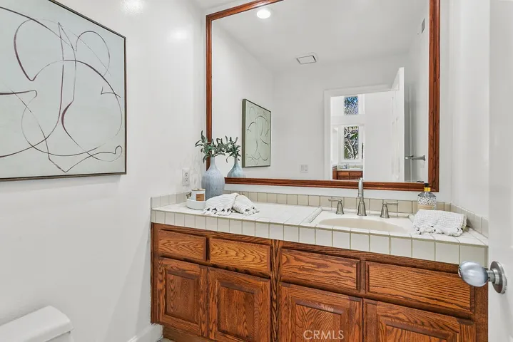 Convenient downstairs guest bathroom