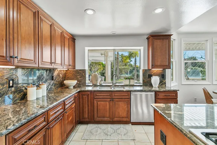 Lots of granite counter space.