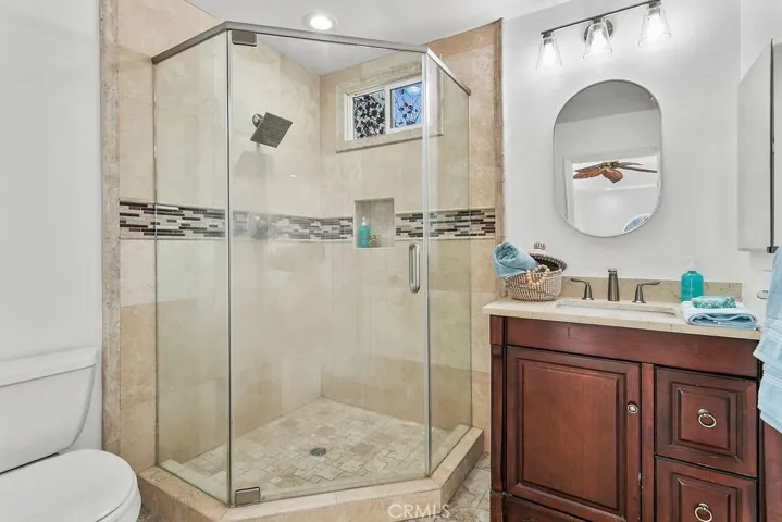 Pool house bathroom