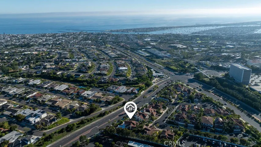 Near the ocean, Newport bay, Newport Center medical, financial centers and Fashion Island.