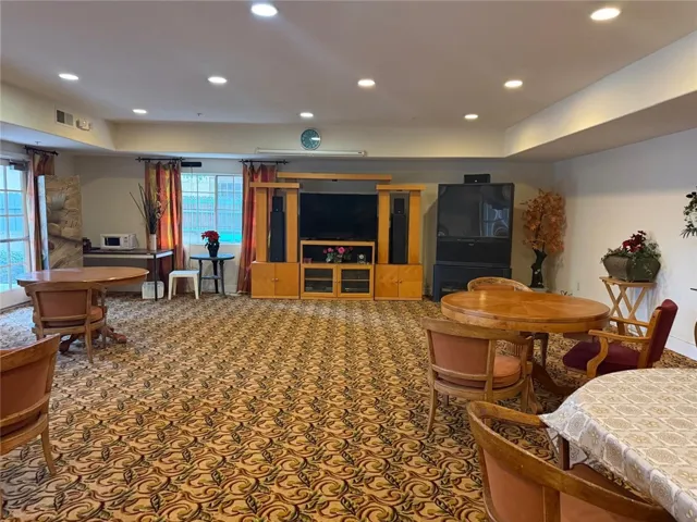 Recreation room with audio system
