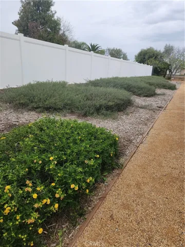 Backyard common area maintained by the mini HOA