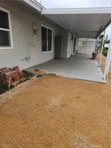 Looking from the common area toward the covered patio