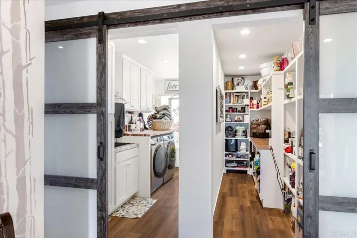 Washer Dryer and Pantry side by side
