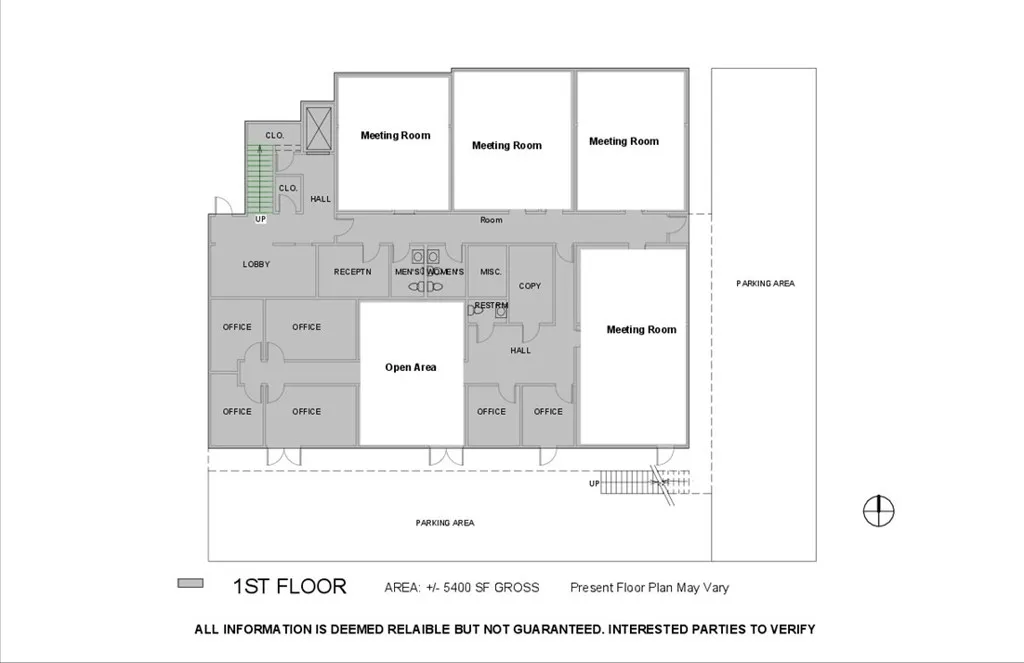 1st FLR Plan. Provided for Informational