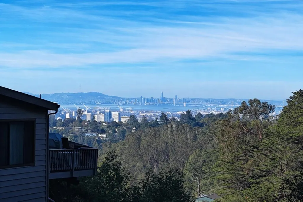 View of city featuring a mountainous background