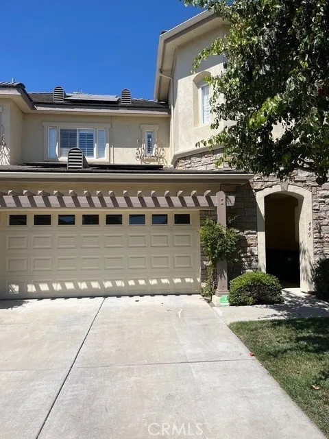Close up of front of house.