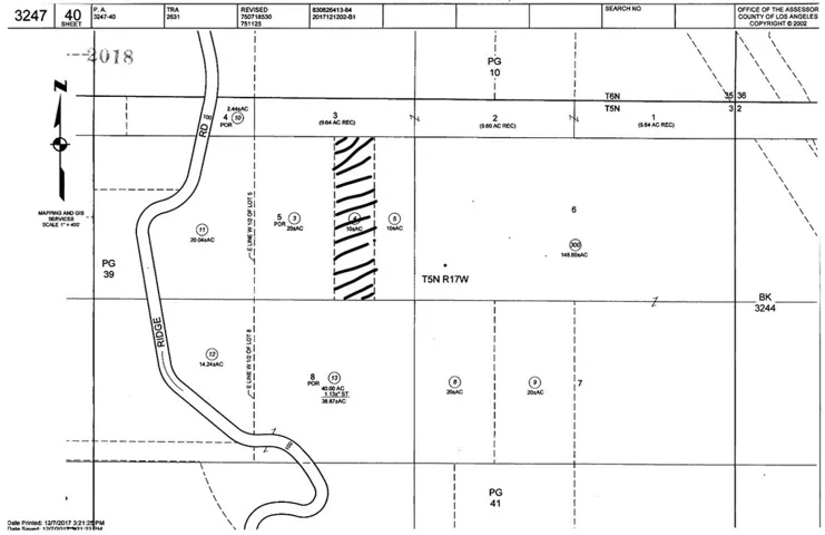 Plat map of property