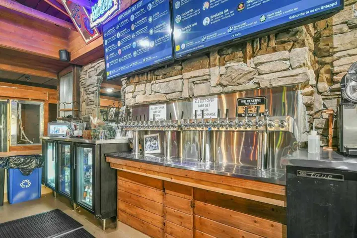 Bar with stainless steel counters