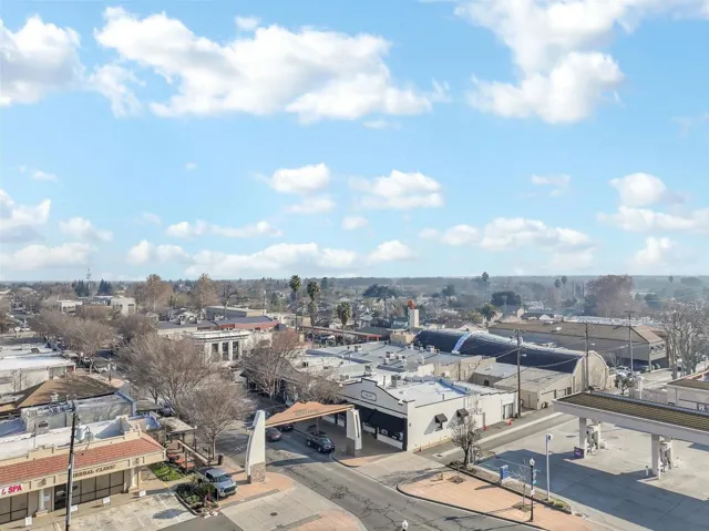 City view featuring an industrial area