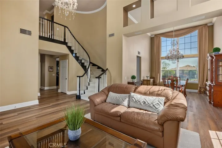 Living Room Opens to Dining Room