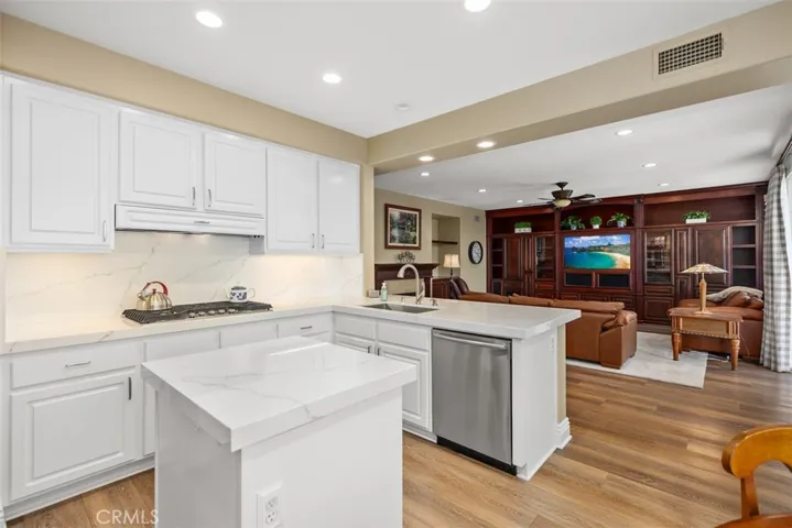 Kitchen Opens to Family Room