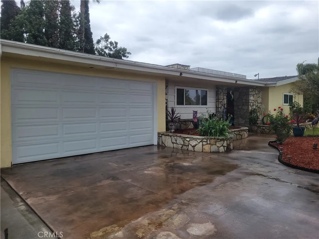 Attached double garage