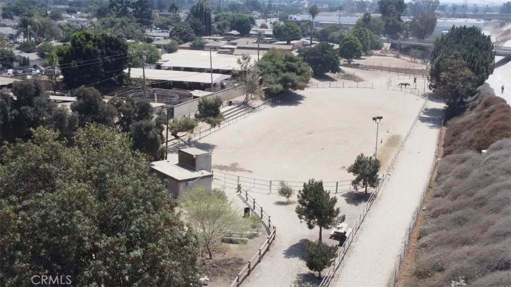 Drone view 72nd St Arena & LA River Trail