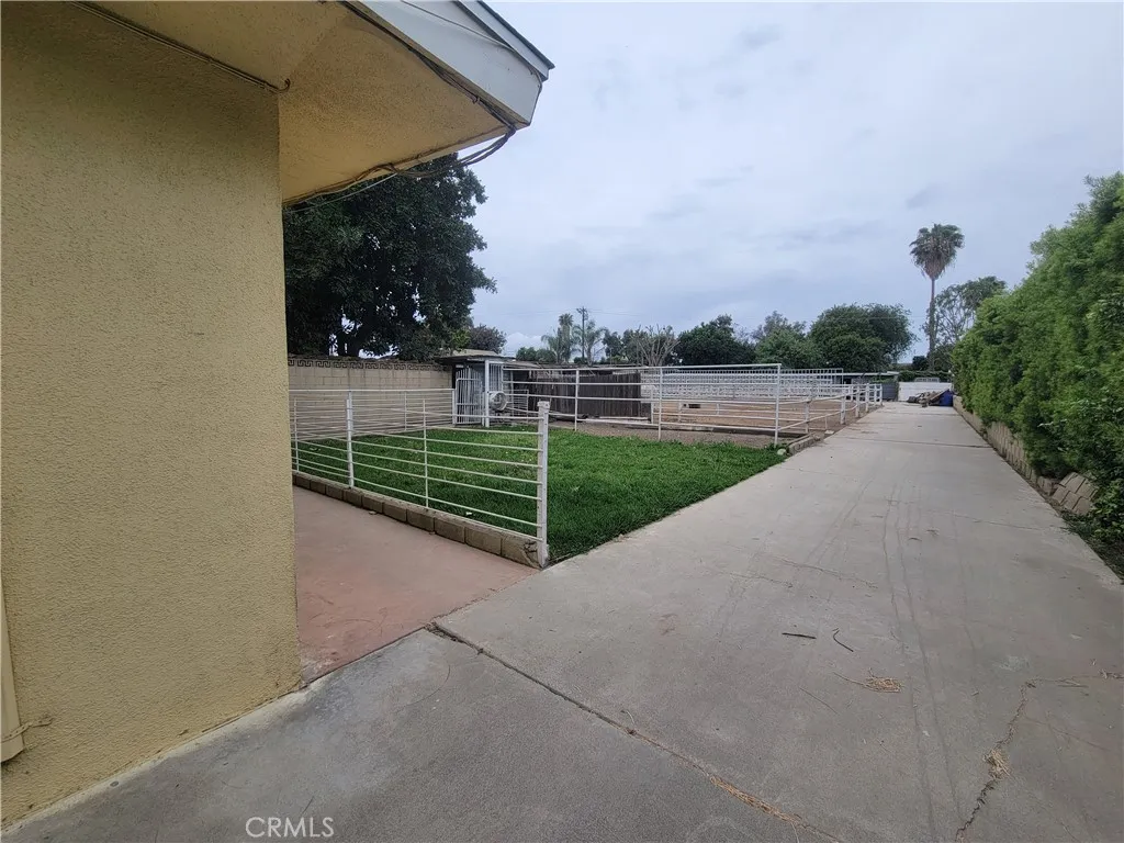 Long driveway to equestrian area
