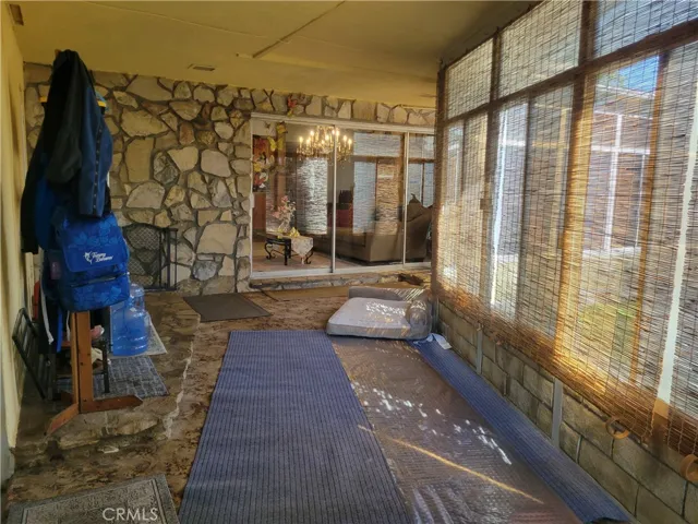 Big enclosed patio with direct access