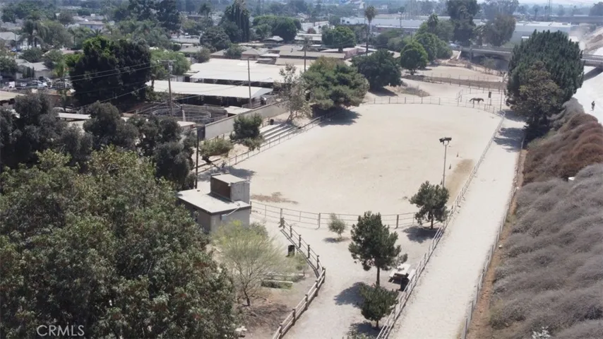 Drone view 72nd St Arena & LA River Trail