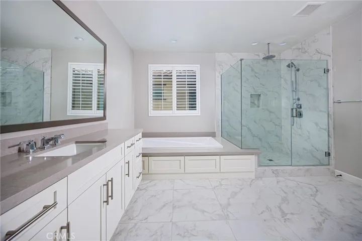 Primary bathroom with soaking tub
