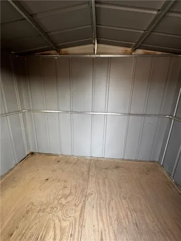 Shed in backyard