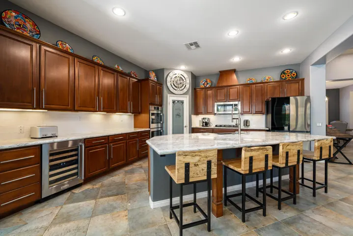 Kitchen with new counters