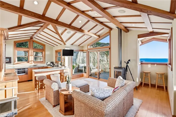 Bonus Room with ocean views, full kitchenette and relaxing ocean view balcony!
(Fireplace for looks only, non-functioning heat source)