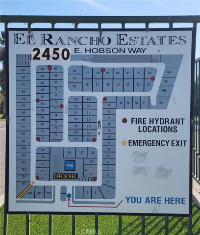 Park entrance gate and site map