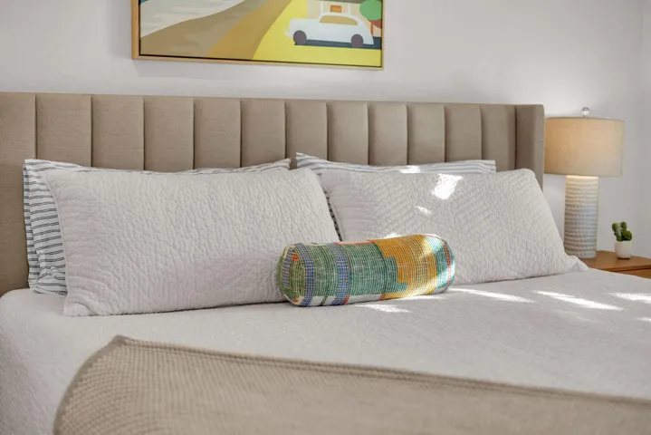 Bedroom can accommodate a king bed