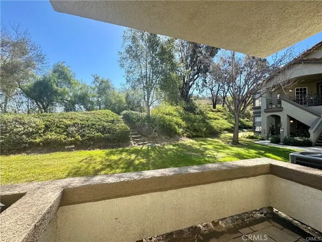 Private patio with view