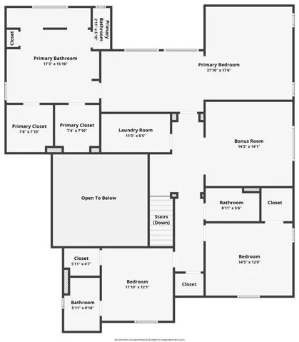 Upstairs Floorplan