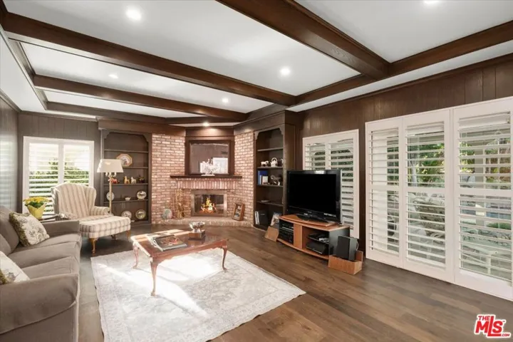 Great room with custom window