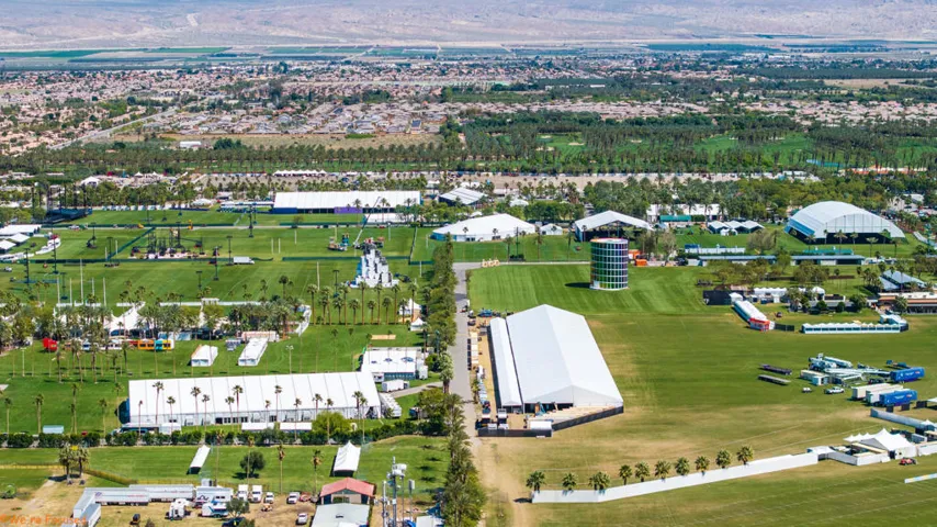 Were Focused Drone Coachella Stock Photo