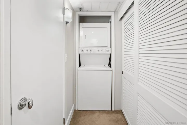 washer and dryer inside unit