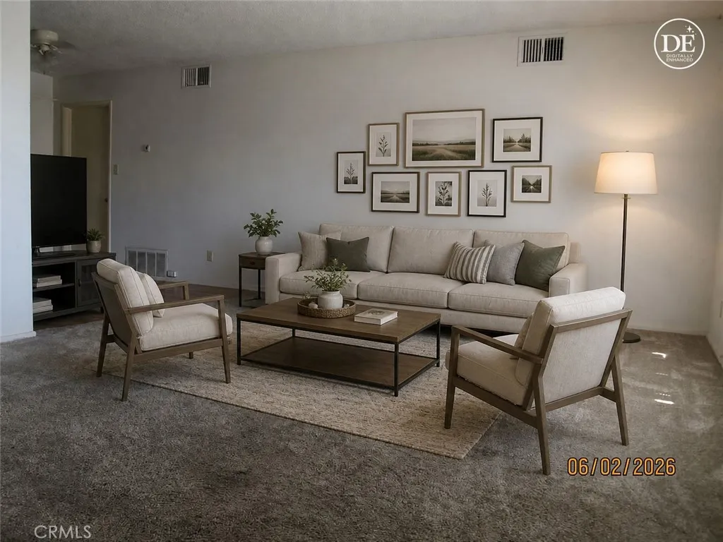 Virtually Staged Living Room