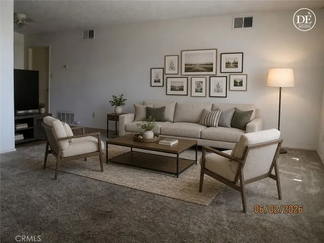 Virtually Staged Living Room