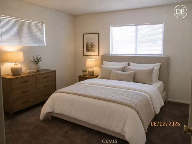 Virtually Staged Primary Bedroom