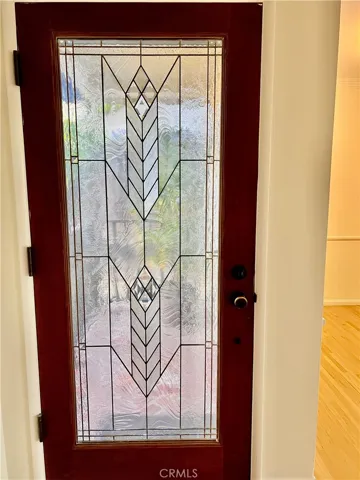 Leaded Glass Entry Door