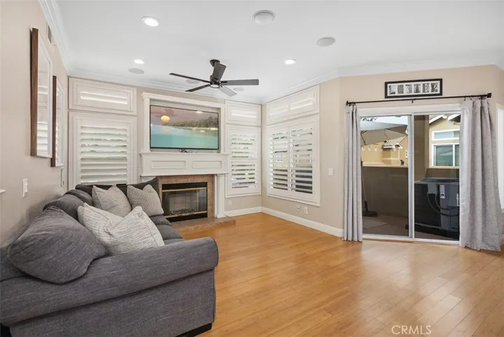 Crown moulding throughout the home adds refined detail.