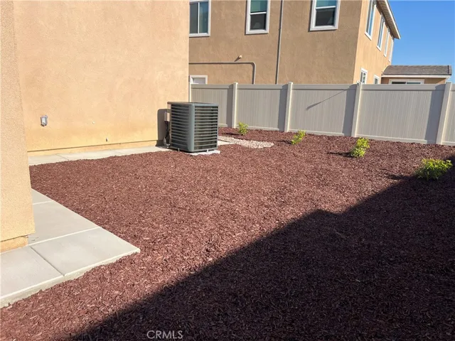 New Concrete, mulch and plants