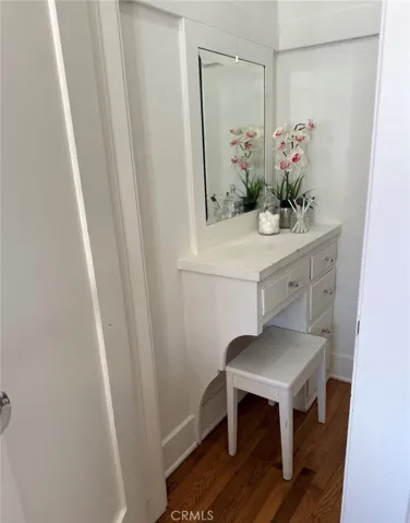 original feature: vanity inside the walk-in closet