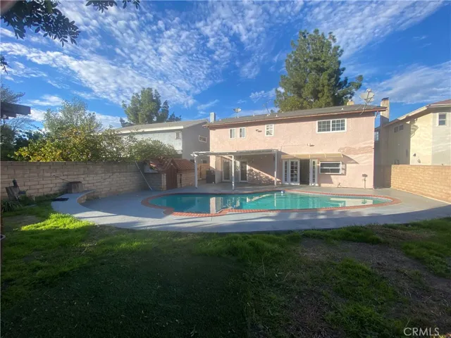 Backyard with the Pool