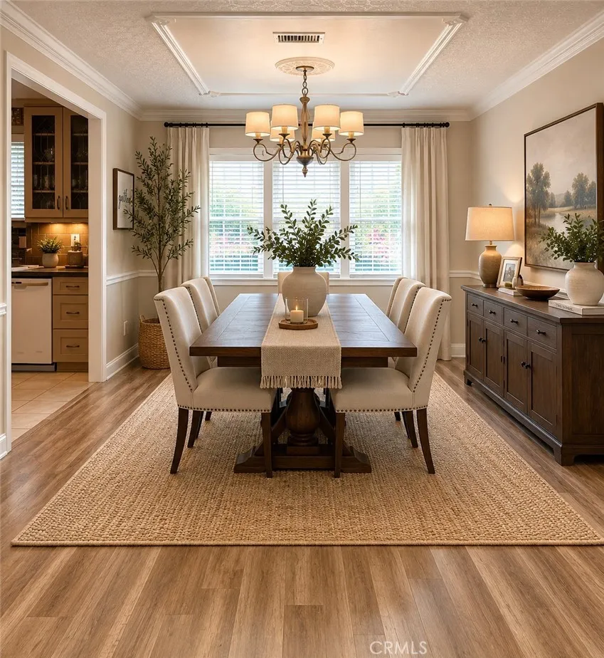 Dining room /virtually staged