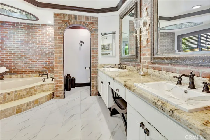 Spa-like remodeled primary bathroom.