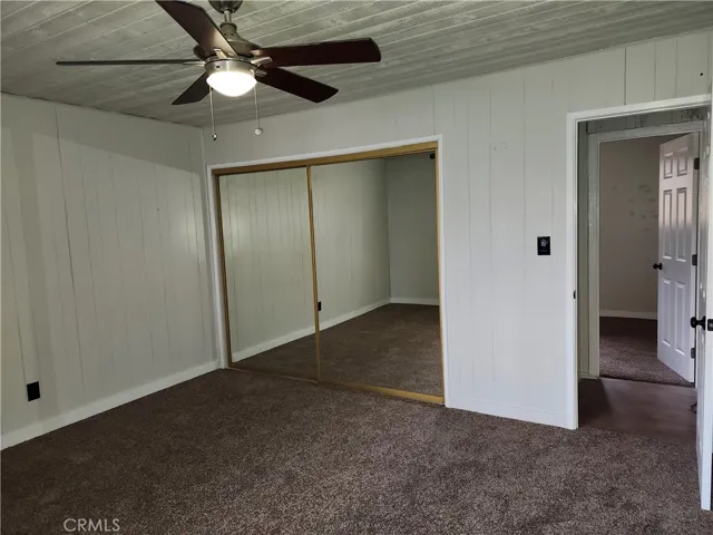 Bedroom #1 w/ceiling fan/light & mirrored closet doors, new carpet & paint