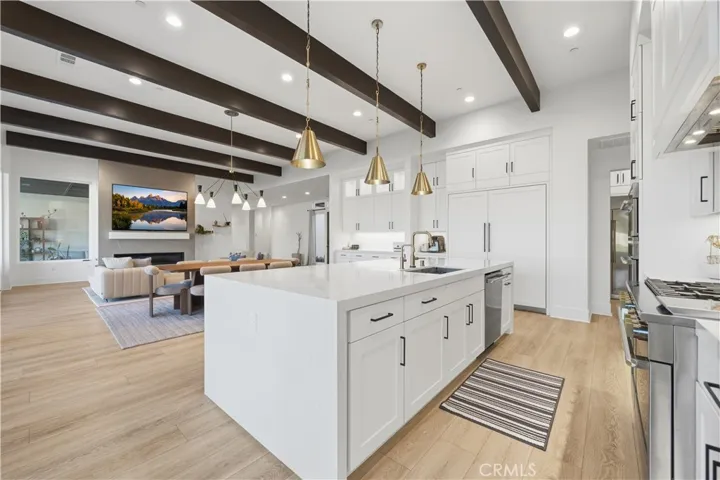 Built in Paneled Refrigerator, Coffee Bar and Tons of Storage