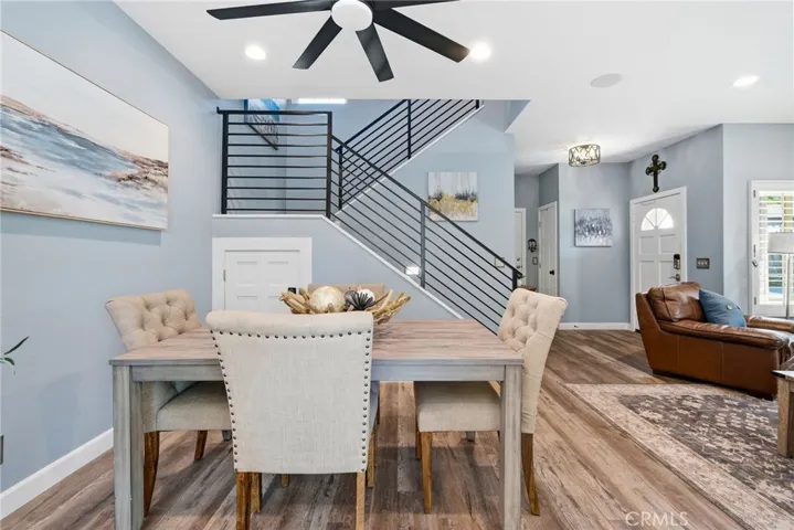 Storage under the stairs.