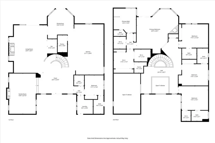 floor pan (both levels)