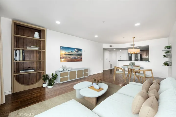 Virtually staged living room