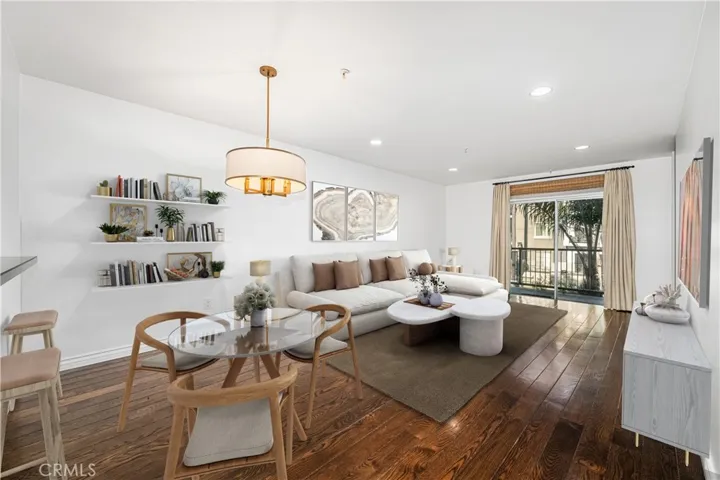 Virtually staged living room